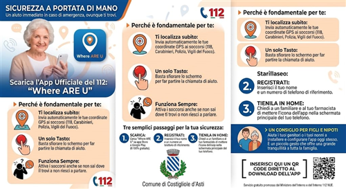 Costigliole d'Asti punta sulla sicurezza: un'app salvavita per anziani e famiglie