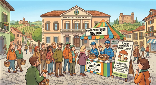 Comune di Costigliole d'Asti: attivo il servizio gratuito di controllo commestibilità funghi dell'ASL AT