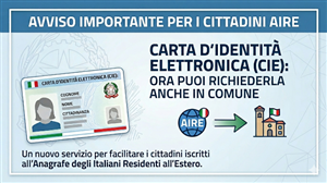 Emissione CIE per i cittadini AIRE